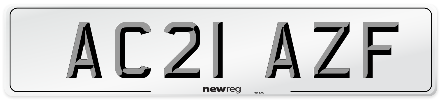 AC21 AZF Number Plate from New Reg